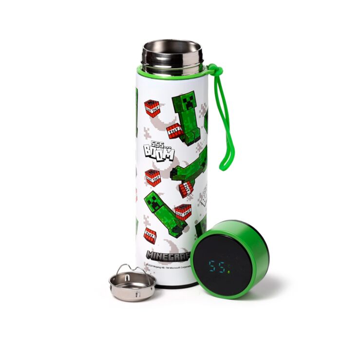 Butelka termiczna ze stali nierdzewnej z termometrem 530ml - Minecraft