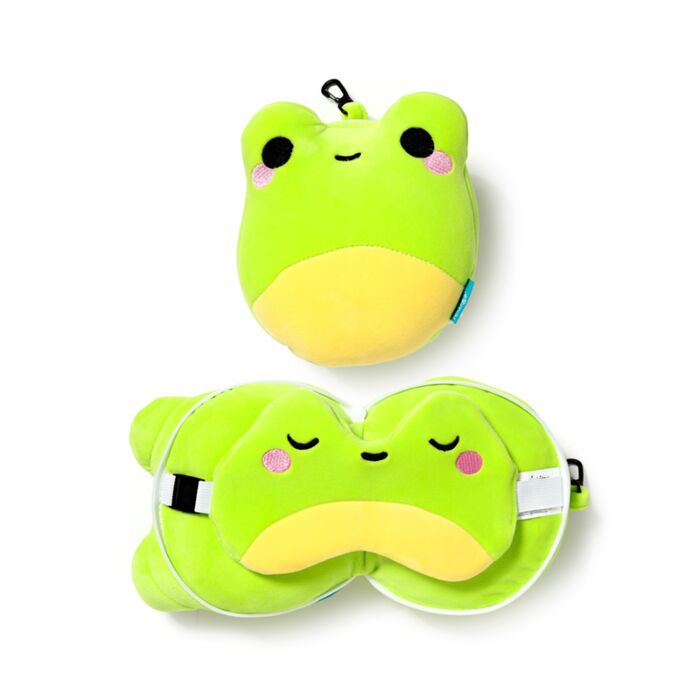 Poduszka podróżna i maska ​​na oczy Relaxeazzz Silas the Frog Adoramals