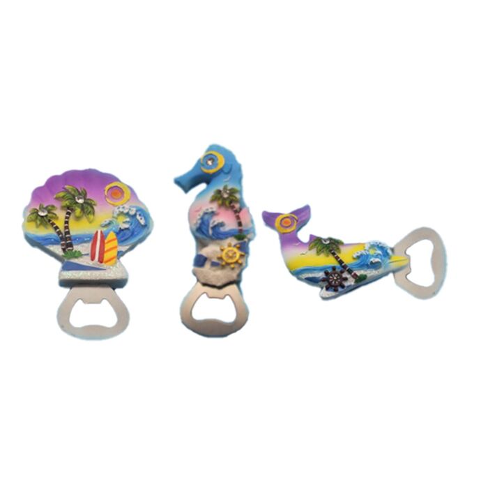 Otwieracz do butelek z magnesem - Souvenir Seaside - Sealife Scenes