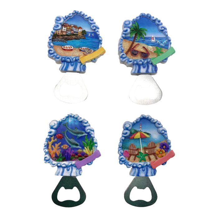 Otwieracz do butelek z magnesem - Souvenir Seaside - Beach & Waterfront Scenes