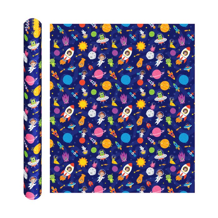 Papier ozdobny do pakowania 3m - Space Cadet